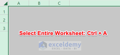 Keyboard Shortcut to Select Entire Worksheet