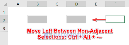 Keyboard Shortcut to Move Left Between Non-Adjacent Selections