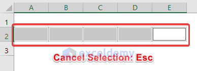 Keyboard Shortcut to Cancel Selection