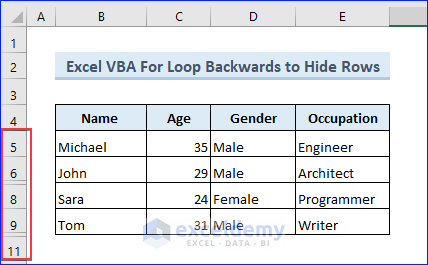 Overview of Hiding Rows in a Sheet