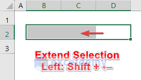Keyboard Shortcut to Extend Selection Left
