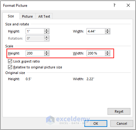 Format Picture Dialog Box