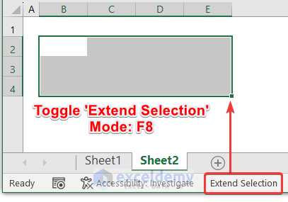 Keyboard Shortcut to Toggle 'Extend Selection' Mode