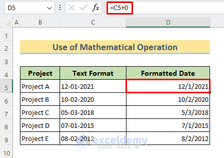 Converting Date by Mathematical Operation