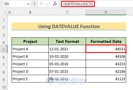 Converting to Date by DATEVALUE Function