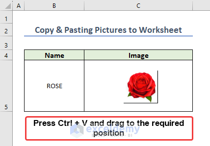 Desired Picture Inserted to Suitable Position