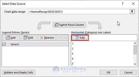 re-configuring the Select Data Source dialog