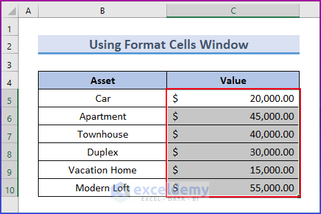 Select the number cells