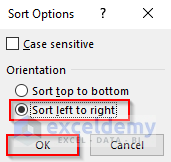 setting sort option