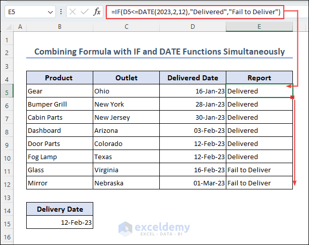 If Date Formula in Excel - ExcelDemy