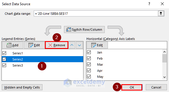 removing data series