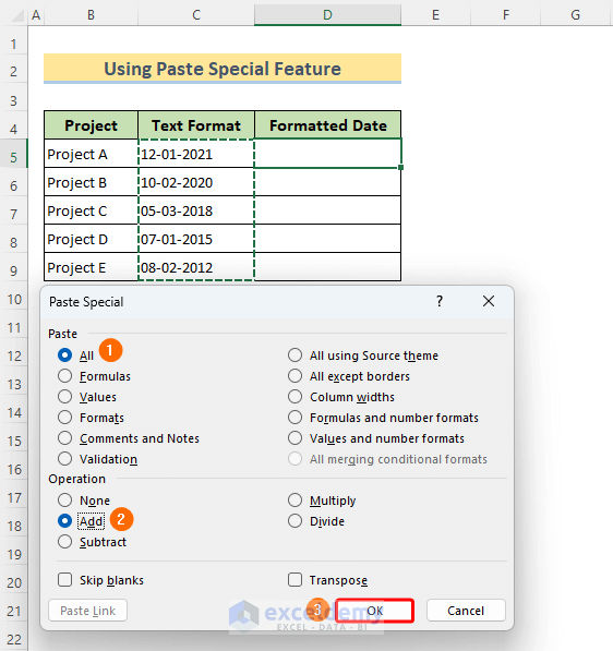 Selecting Proper Option from Paste Special Window
