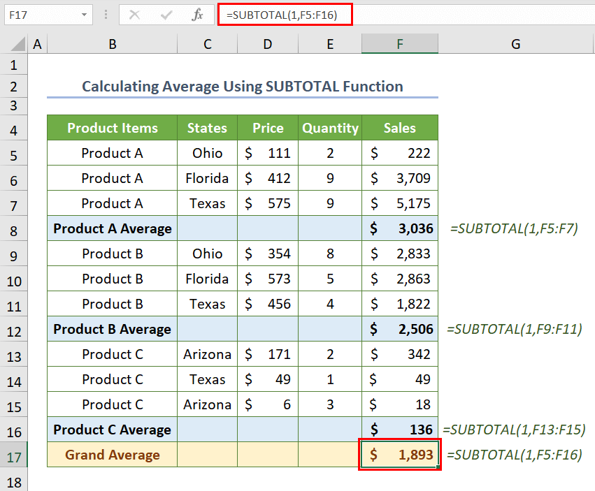 Calculating average