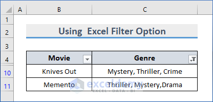 Show output of specific tags
