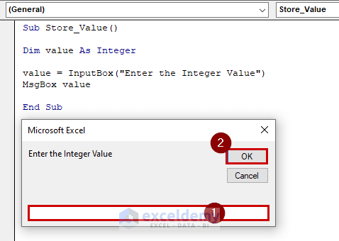 Taking user input to store in a variable