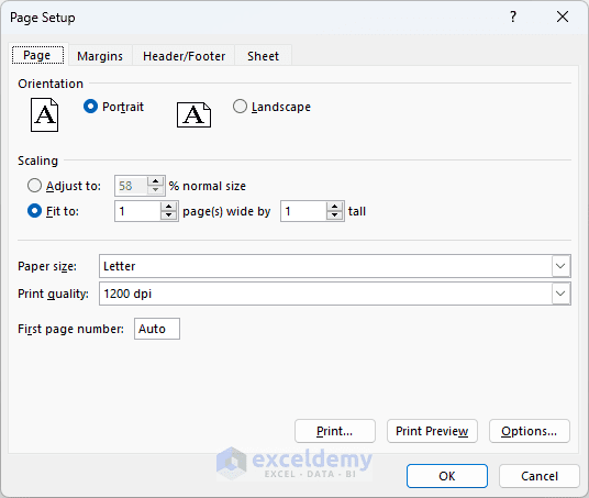Excel Page Setup Examples How to Setup Page in Excel: 9 Useful Setups - ExcelDemy