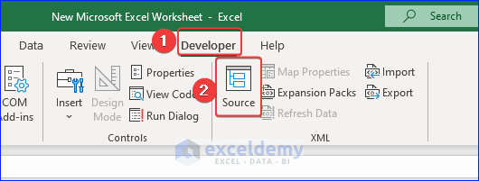 Open XML File in Excel