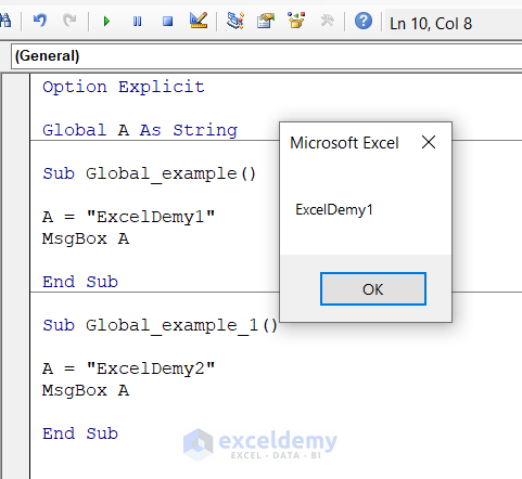Overview image of how to define a global array in VBA (Feature Image)