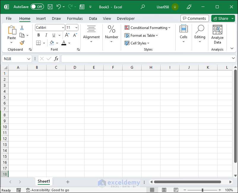 Workbook in Excel