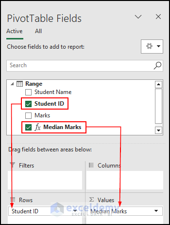 10- calculating median in Excel pivot table