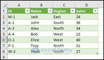 10- exported pdf data table to Excel sheet