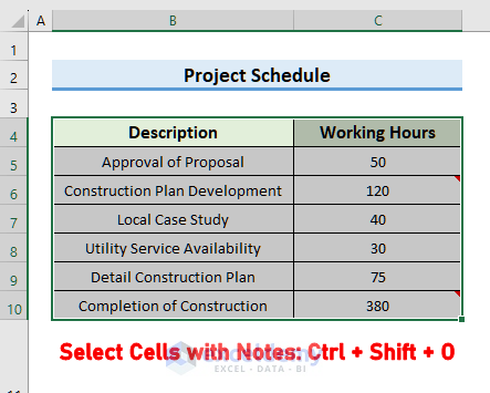 Select Cells with Comments