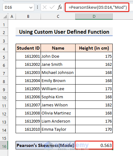 Applying Custom Function to Calculate Pearson’s Coefficient of Skewness(Mode)