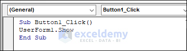 Insert VBA Code for the Button