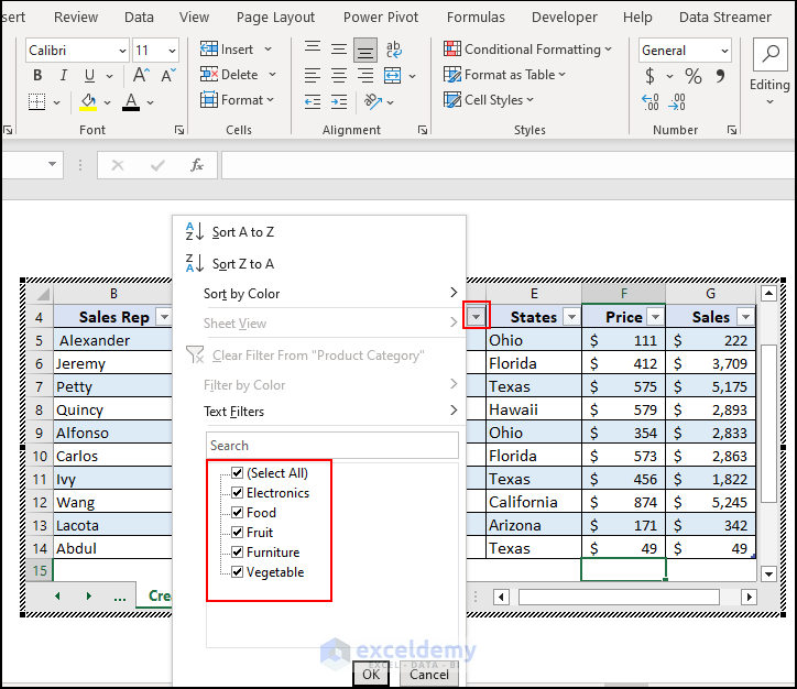 12- created Excel table and merged cells in Excel to Word document
