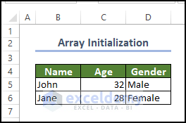 Array initialization