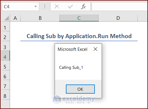 Calling Sub by Application.Run Method