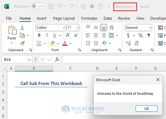 Closed workbook opened and message box appeared on screen