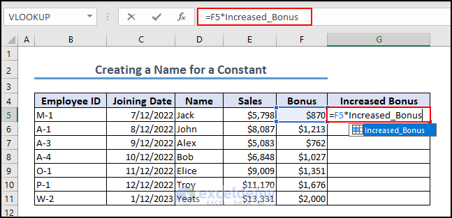 13- calculating increased bonus using created named range