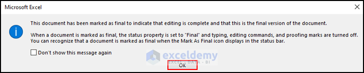 14- clicking ok in the warning box to proceed further