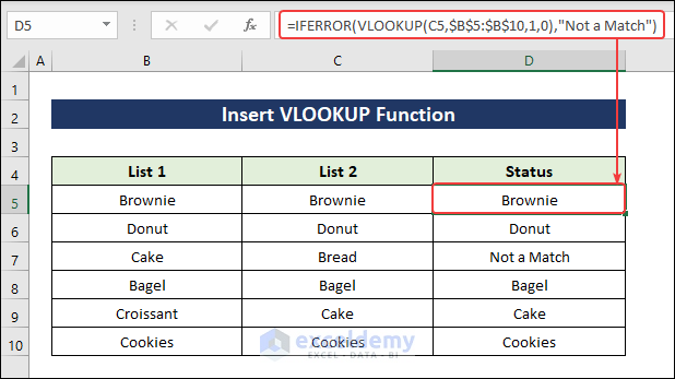 Use VLOOKUP