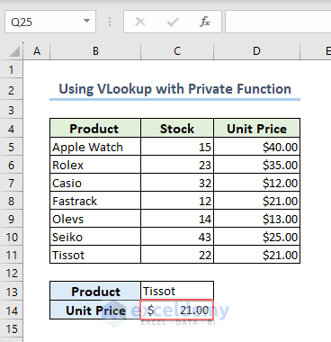 Vlookup result with private function.png