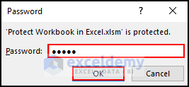 18- giving password to open the Excel file