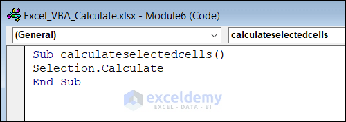 VBA Code to Calculate selected Cells