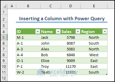 18.4- inserting a new column named region with power query