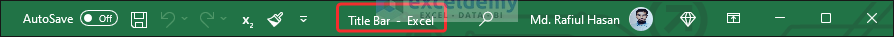 Title Bar in Excel