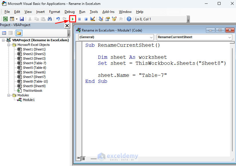 Copy and paste VBA code into new module