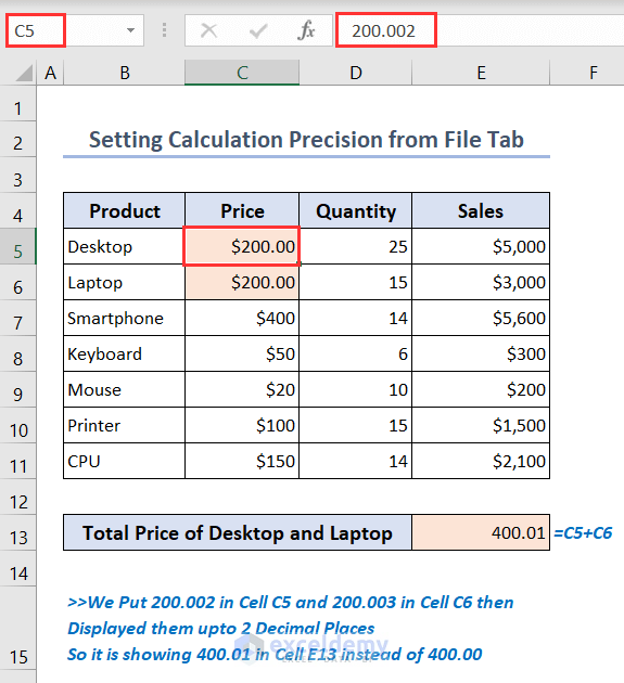 Displaying values up to 2 decimal places though cells have values with 3 decimal places