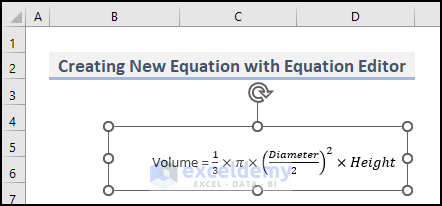 23- creating a new equation with equation editor