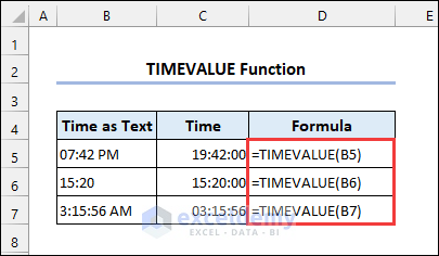 Overview of TIMEVALUE function