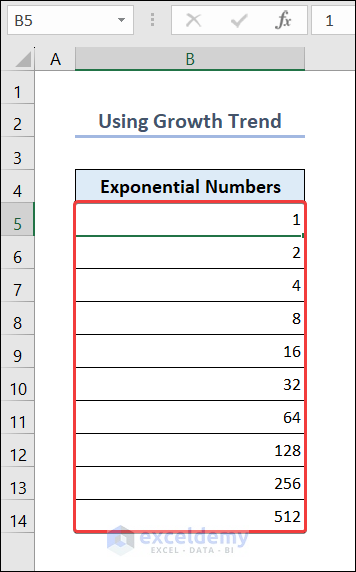 Use Growth Trend to AutoFill Data