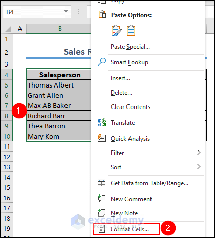 25- selecting format cells to protect specific cells in the Excel workbook