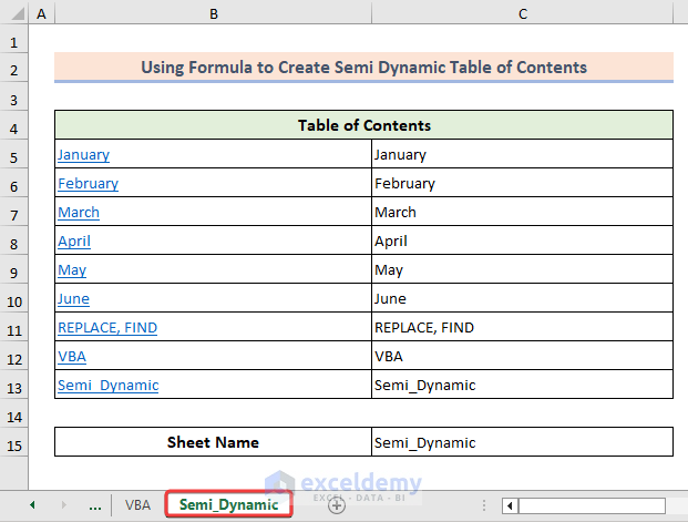 Visiting the linked worksheet by clicking the newly created linked cell