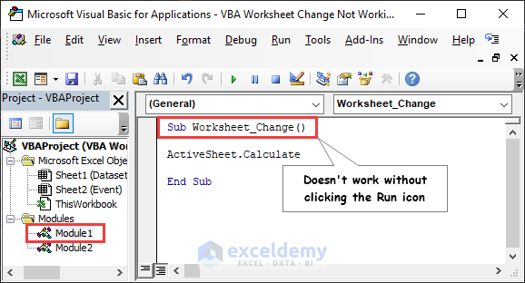 Sub procedure doesn’t allow worksheet events