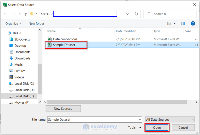 Work with Select Data Source
