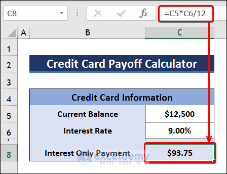 Calculate Interest Only Payment